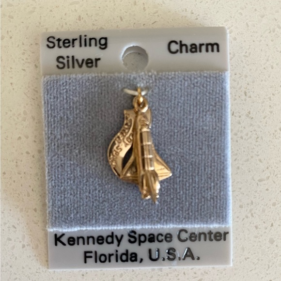 Vintage Sterling Silver Charm Space Shuttle NASA Kennedy Space Center, Florida - Picture 5 of 6